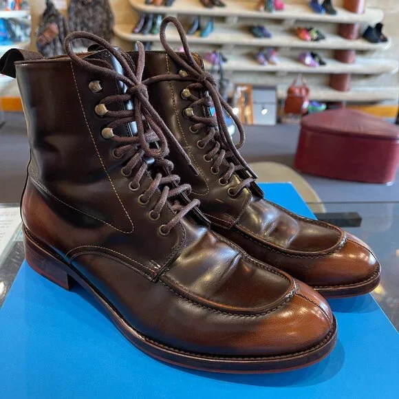 JOHN FLUEVOG STRAIGHT 6 "ADMIRAL" - BROWN - MENS 8 or WOMENS 10 - Picture 1 of 4